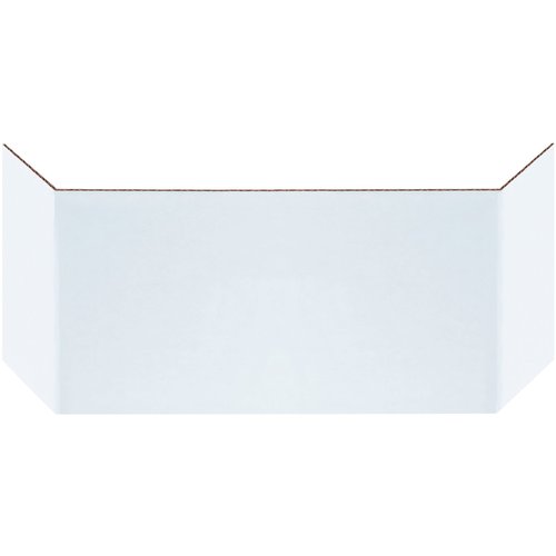Aviditi Corrugated Cardboard Bin Dividers, 8", White, Case of 100, For Warehouse, Garage and Home Organization