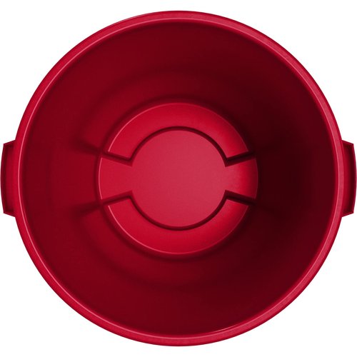 SPARTA Bronco 20 Gallon Trash Can, Thick Polyethylene Bin, NSF Certified Waste Container with Top Handles, Bottom Handholds, Reinforced Base and Stackable, LLDPE, 20 Gallon, Red
