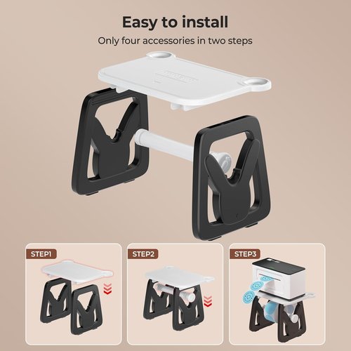 MUNBYN Label Holder for Rolls and Fanfold Labels, Thermal Sticker Holder for Desktop Thermal Printer, Accessory Supplies for Home, Office, Small Business
