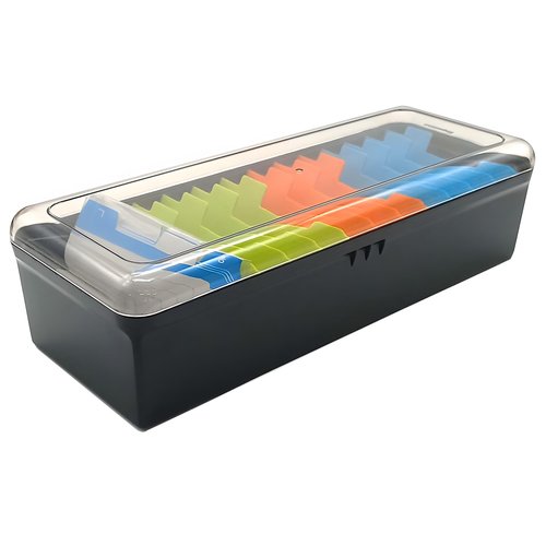 GARASANI 8 Divider Business Card Holder for Desk, Business Card File Card Storage Box Organizer, Large Capacity for About 500 Cards, Index Card Storage Box