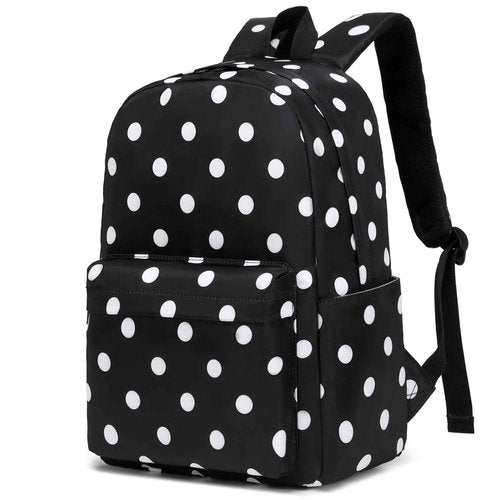 Esfoxes Polka Dots Girls Backpack for Elementary Middle School, Kids Teens School Bag Women College Bookbag Laptop Backpacks