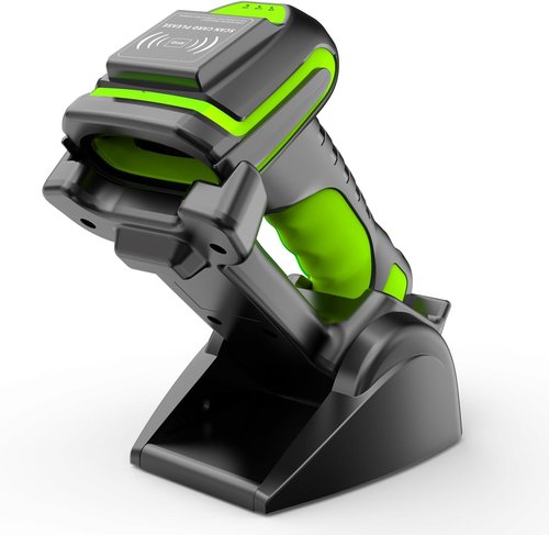 Alacrity Wireless Charging Barcode Scanner | 1D & 2D Reader with UHF RFID | 3-in-1 Bluetooth Connectivity