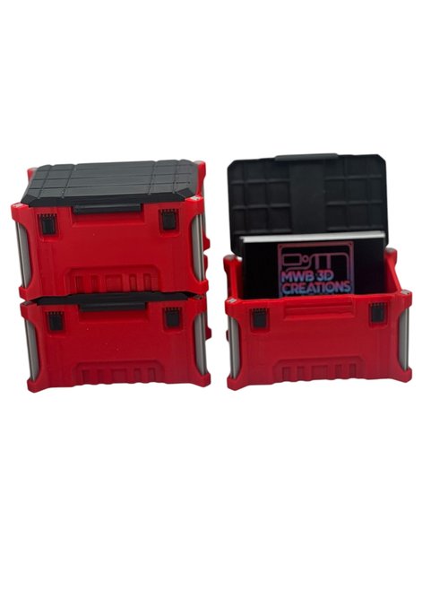 Packout Business Card Holder, Milwaukee Packout-Inspired Design, Desk & Workshop Organization