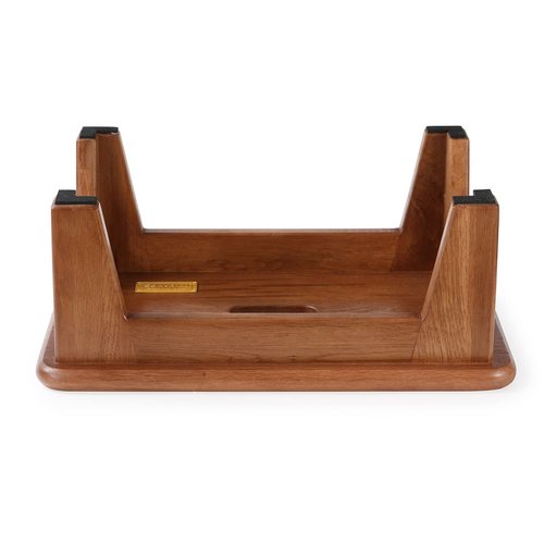 CONSDAN Step Stool for Bed - USA Grown Oak, Wooden Stool for Adults and Seniors, 6.5" High, Non-Slip Mat, No Assembly Needed, Solid Wood, Chocolate Color