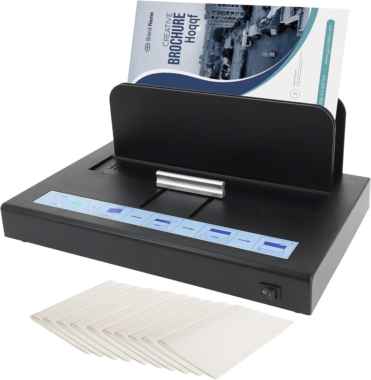 Thermal Binding Machine - 500 Sheets Capacity | A3/A4/A5 Document Heat Binder with 10 Covers - Black