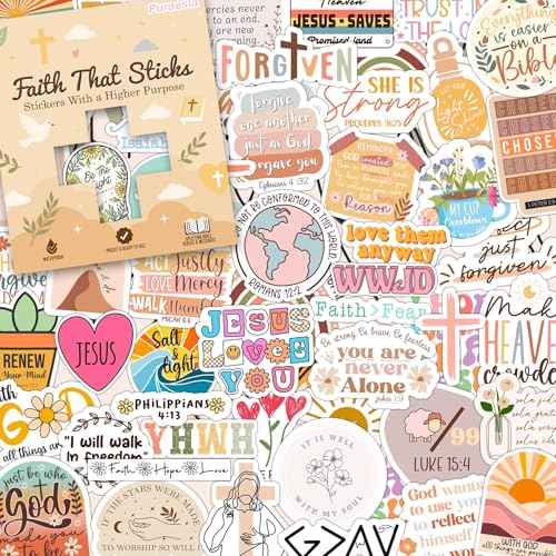 225 PCS Christian Bible Verse Stickers ? Inspirational Journaling & Study Stickers for Water Bottles, Laptops, Notebooks & Scrapbooking ? Waterproof