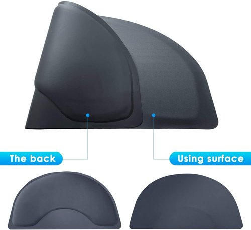 Salon mats for Hair Stylist 3′x5′ Barber Shop Salon Floor Chair Mat -Black Semi Circle Hair Stylist Station Anti Fatigue Salon Mats -1/2" Thick Salon Standing Mat