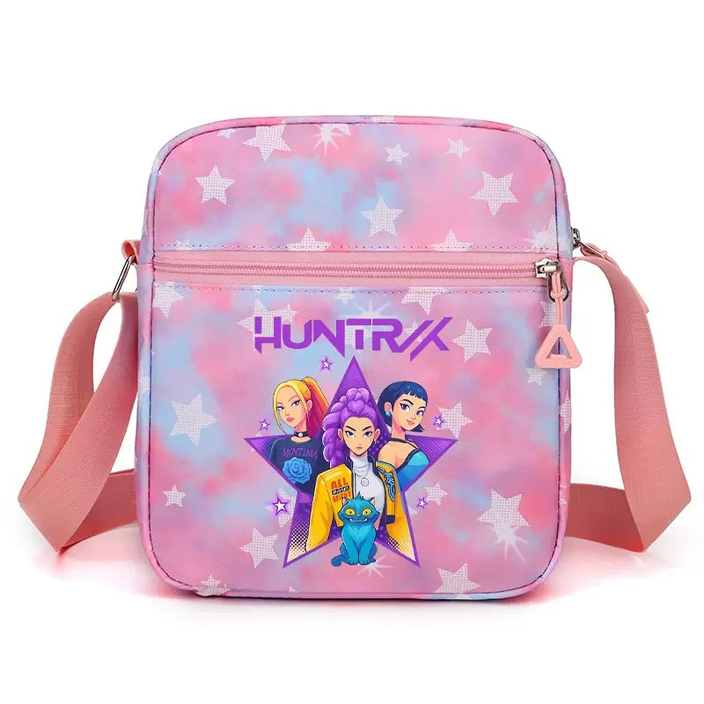 K-pop Crossbody Bag with Zipper, Cute Cartoon Shoulder Bag with Adjustable shoulder straps, Anime Merch for Womens Birthday Gifts