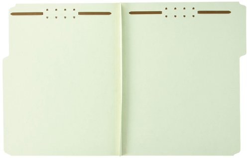Pendaflex Pressboard Fastener Folders, 2 Fasteners, Letter Size, Light Green, 1" Expansion, 1/3-Cut in Left, Right, Center Positions, 25 Per Box (17178EE)