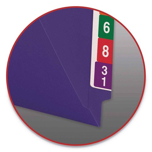 Smead End Tab File Folder, Shelf-Master Reinforced Straight-Cut Tab, Letter Size, Purple, 100 per Box (25420)