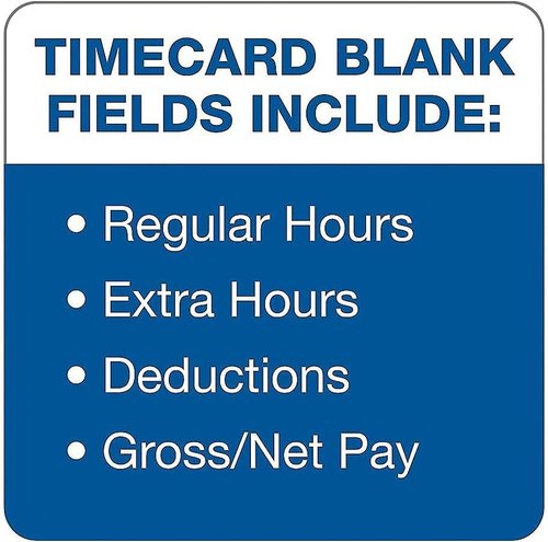 Lathem 1275 Time Card - Bi-Weekly, Two-Sided, 3.5 x 9 Inches | Box of 500