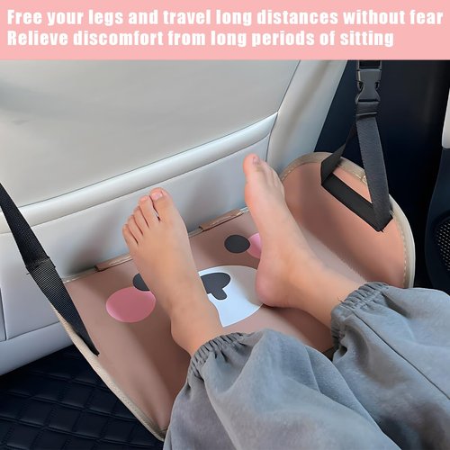 Zpana Car Foot Hammock, Adjustable Vehicle Headrest Seatback Travel Essentials for Foot Rest, Portable No Collapse Thickened Automotive Feet Relax Hammock, Universal for SUV RV Truck (Style A)