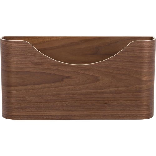 waveply Wood Wall Mounted Document Holder. Office File Organizer. Hallway Mail Organizer. Folder Rack. Magazine Storage Caddy (Walnut)