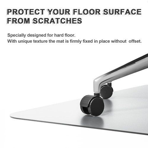 100pointONE Office Chair Mat for Hardwood Floor, 60" x 46" Transparent Desk Chair Floor Mat for Hard Floors, Plastic Floor Protector Mat for Office & Home
