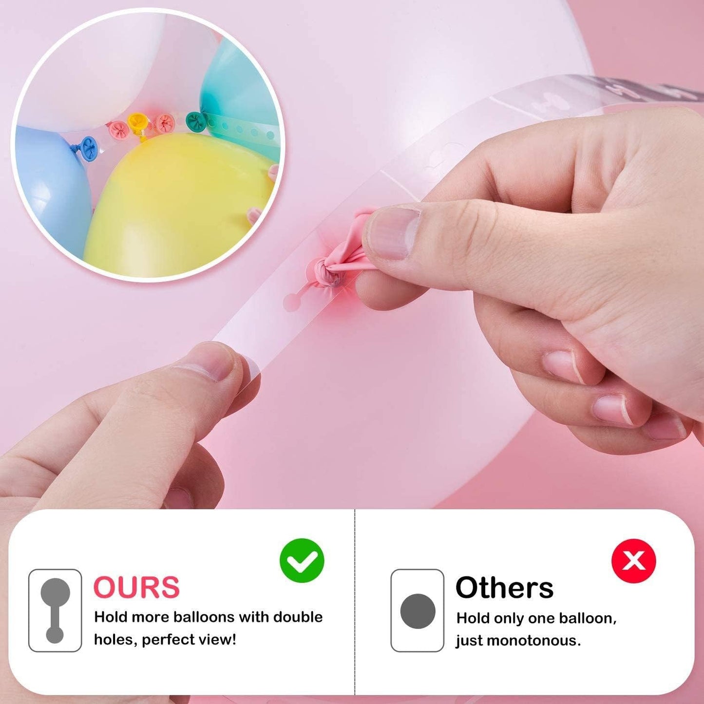 Skiennix Balloon Arch Decorating Kit - 2 Tape Strips for Stunning Party & Wedding Decor