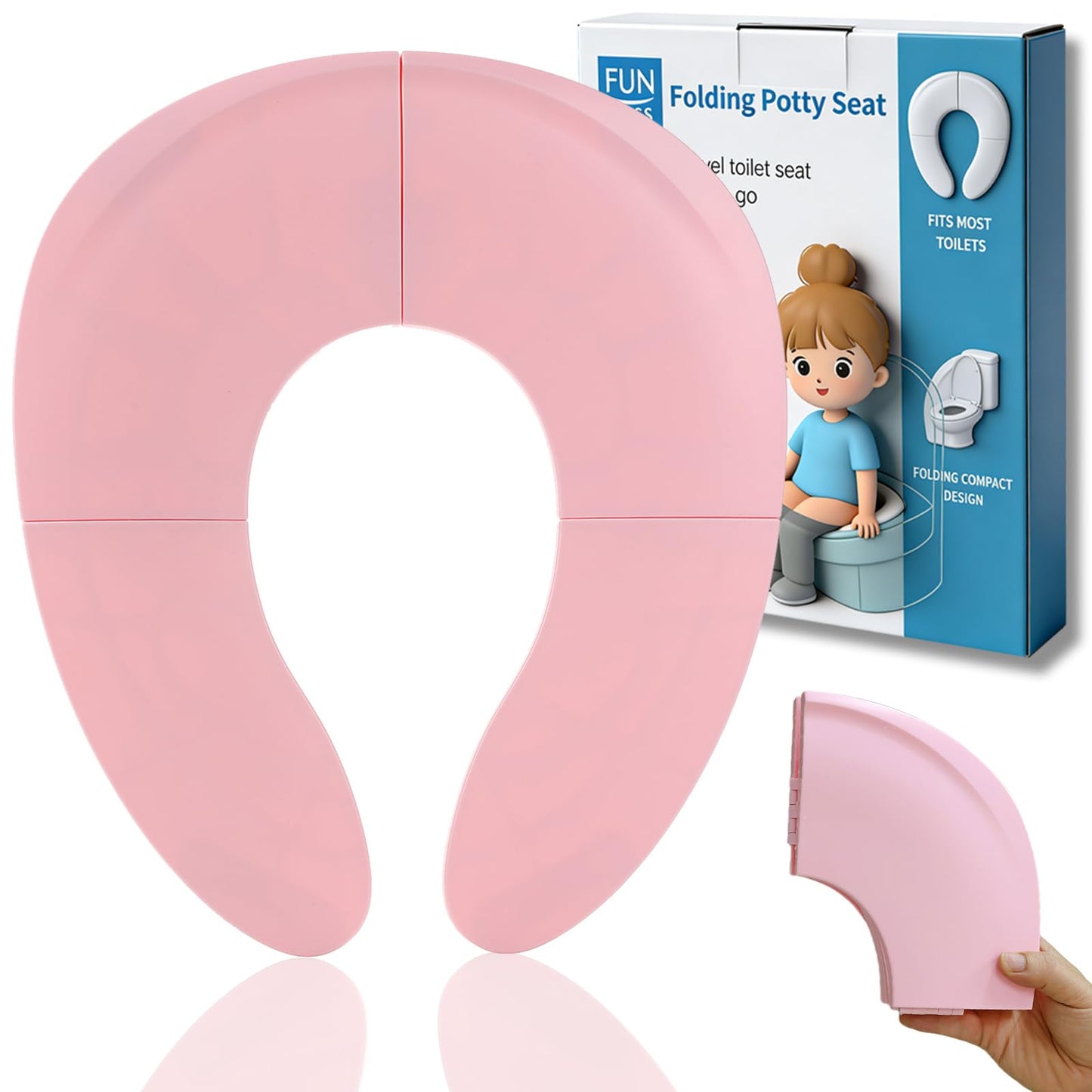 Funbliss Portable Potty for Toddler, Pink