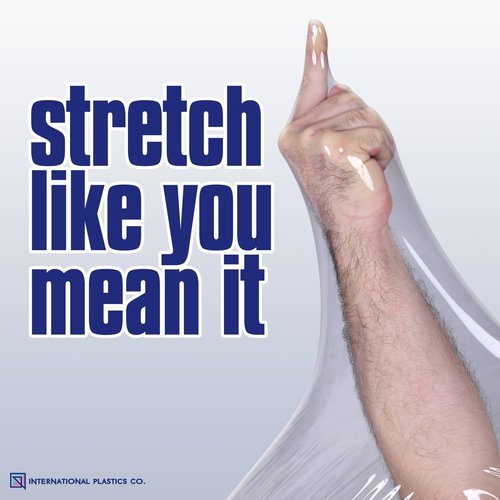 International Plastics Co. 80 Gauge Plastic Stretch Film - 1200ft Clear Cling Wrap for Heavy Duty Packing