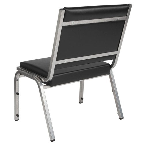 Flash Furniture HERCULES Series 1000 lb. Rated Black Antimicrobial Vinyl Bariatric Medical Reception Chair