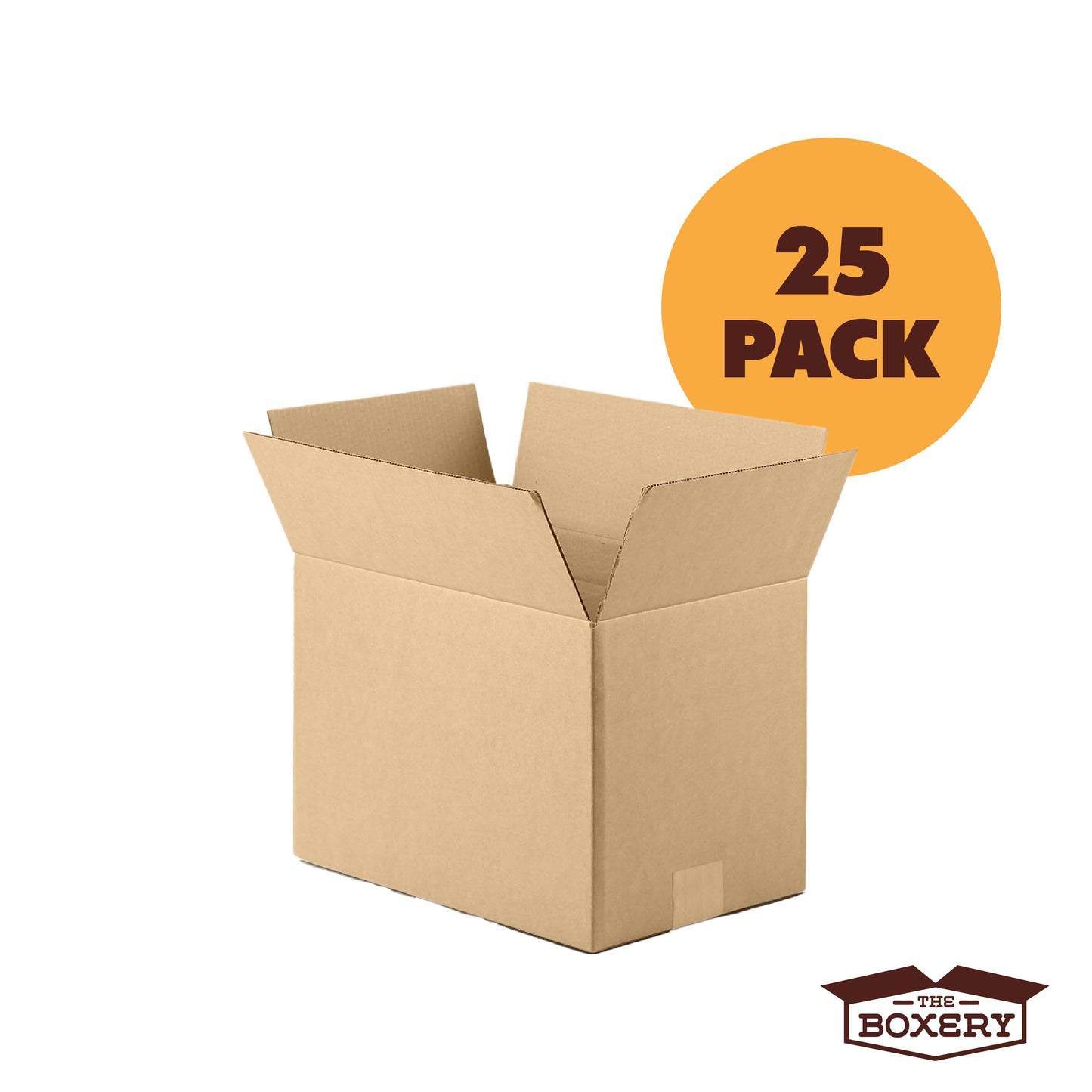 The Boxery 12"x8"x8" Brown/Kraft Corrugated Cardboard Shipping Boxes 25-Pack | Mailing, Packing, Moving & Storage for Business/Home – Durable - Eco-Friendly, Recyclable - Made in the USA