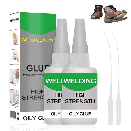 Welding High Strength Oily Glue, 2025 New Multifunctional Oily Welding Super Strong Bonding Magic Glue, Upgrade Universal Glues Fast Repair for Shoes, Glass, Plastic (2, Clear)