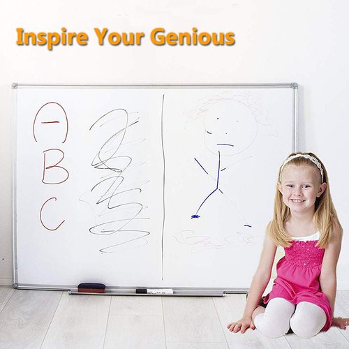 DexBoard 2 Pack 36" x 24" Magnetic Dry Erase Board with Removable Marker Tray| Commercial Quality Wall-Mounted Aluminum Message Presentation White Board for Kids, Students & Teachers