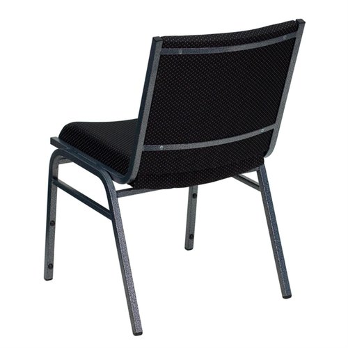 Flash Furniture HERCULES Series Heavy Duty Black Dot Fabric Stack Chair with Ganging Bracket
