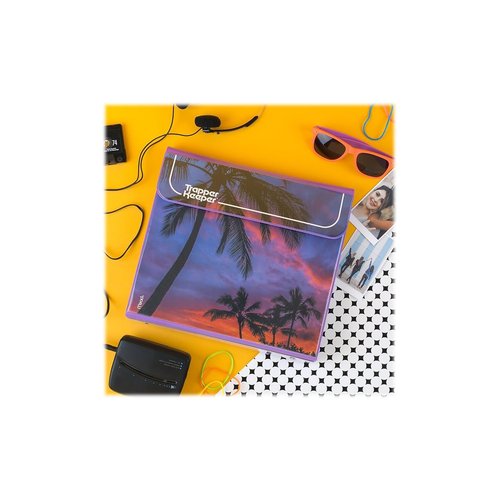 Mead Trapper Keeper Binder, Retro Design, 1 Inch Binder with Folders and Pockets, Holds 8-1/2" x 11" Paper, Palm Trees (260038FDE1-ECM)