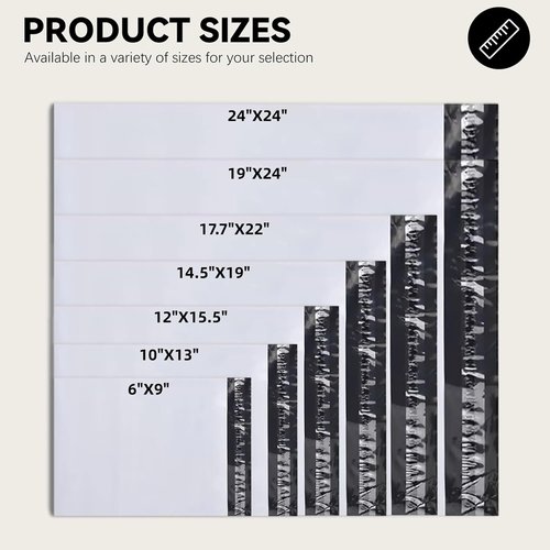 Skiennix 24"x24" Poly Mailers - Durable White Shipping & Envelope Bags | Pack of 2