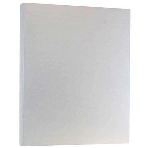 JAM PAPER Metallic 105lb Cardstock - 8.5 x 11 Coverstock - 298 gsm - Silver Stardream Metallic - 50 Sheets/Pack
