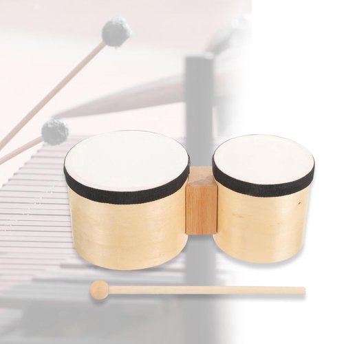Colaxi Festival Bongo Drum Hand Drum with Stick Percussion Instrument Adults Bongos Tambourines for Parties Early Education Kids 2-4