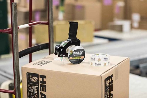 Duck Max Strength Clear Packing Tape Refills – 12 Rolls of Maximum Strength Heavy Duty Packaging Tape for Shipping & Moving Boxes - 3" Core - 1.88 Inch x 54.6 Yards - Clear (287734)
