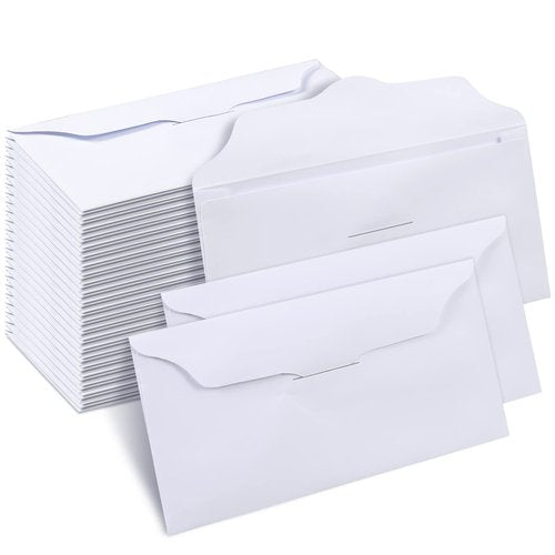 1000 Pcs Blank Church Offering Envelopes White Tithe Donation 6.3 x 3.1 Inch Cash Tithe Envelopes for Church Wedding Check Cash Holder Gifts