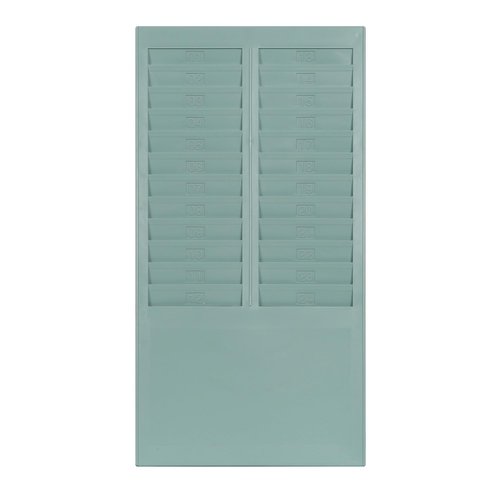 uPunch Time Card Rack, 24 Pockets, Gray