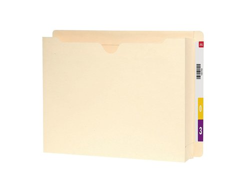 Smead End Tab Expanding File Jacket, Reinforced Straight-Cut Tab, 2" Expansion, Letter Size, Manila, Paper, 25 per Box (76910)