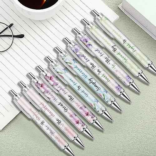 150 Pcs Christian Gift Set for Mother's Day, 50 Religious Bible Verse Pens 50 Inspirational Journal Christian Notebooks and Organza Gift Bag Church Gifts in Bulk for Women Men Prayer(Flower)