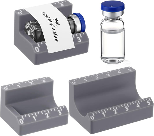 Skiennix Vial Label Applicator - Perfect Tool for Small Jars & Essential Oil Bottles | Grey, 3ml & 10ml