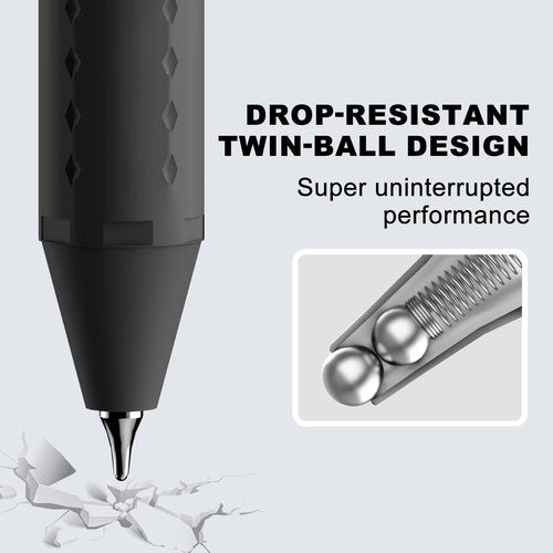 JIMMIDDA 12 Pack Black Pens - 0.7mm Gel Pens Black Ink Quick-Drying Smooth Writing - Comfort Grip Retractable Pen for Journaling, Cute School & Office Supplies Home Work (12 Count, Black Ink)