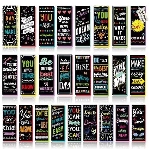 100-Pack Inspirational Motivational Bookmarks for Reading & Classroom Rewards
