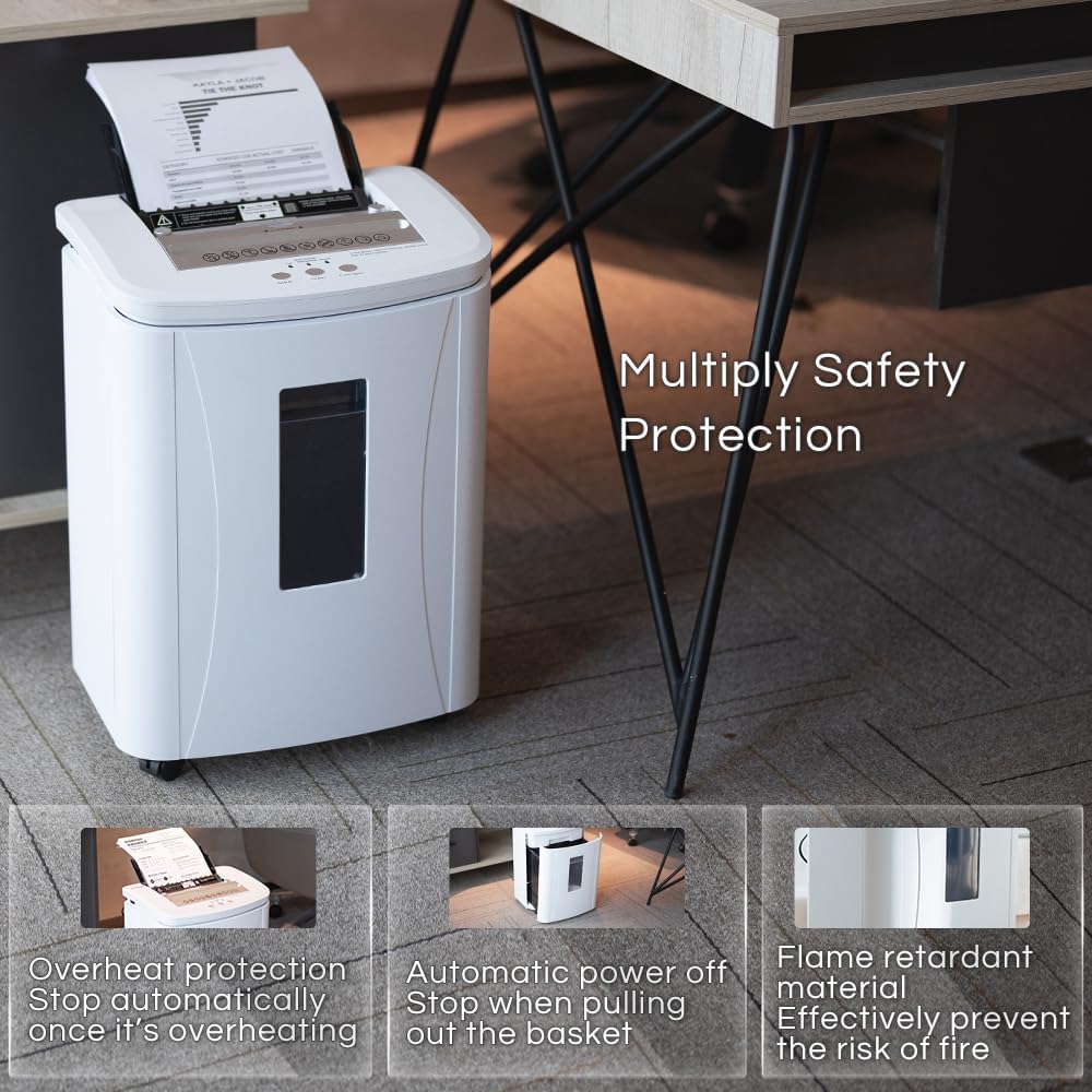 **Fellowes 150-Sheet Auto Feed Paper Shredder - High Security Micro Cut for Home Office | 30 Min Heavy Duty, P-4 Security Level**