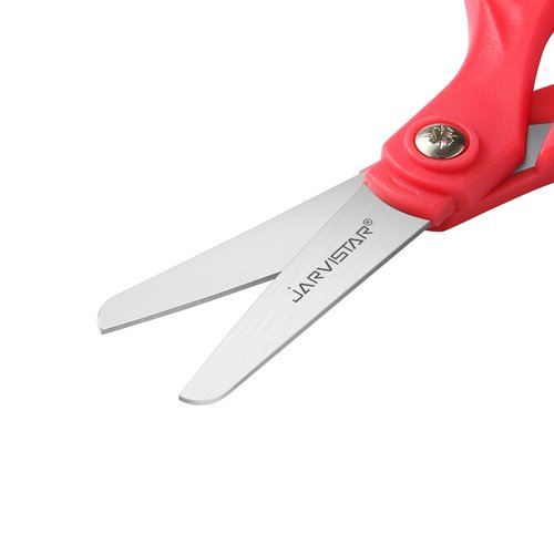 JARVISTAR 5.5" Kids Scissors, Student Scissors with Comfort Grip, Left & Right Handed Blunt Safety Scissors, Children Scissors with Cover for School Teachers Toddlers Craft Art Supplies, 24 Pack