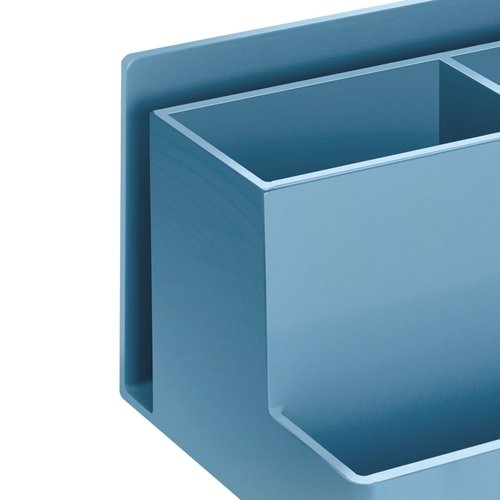 Acrimet Desktop Organizer - Multi Organizer Caddy Holder for Office, Home and School use (Plastic) (Solid Blue Color)