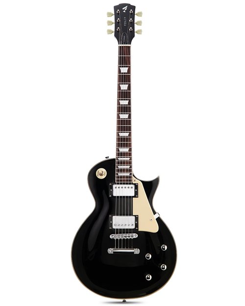 Fesley LP Electric Guitar with Arched Top:39" Solid Body Electric Guitars with Mahogany Body and Rosewood Fretboard,Electric Guitar with Humbucker Pickups, Guitarra Eléctrica with Alice String,Black