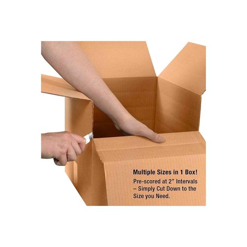 Aviditi Shipping Boxes Multi-Depth 16"L x 12"W x 10"H, 25-Pack | Corrugated Cardboard Box for Packing, Moving and Storage