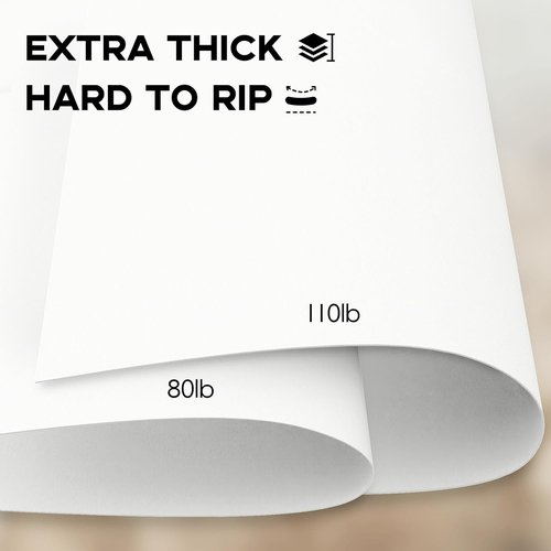 Goefun Heavyweight 110lb White Cardstock - 24 Pack, 8.5x11 for Card Making & Office Printing