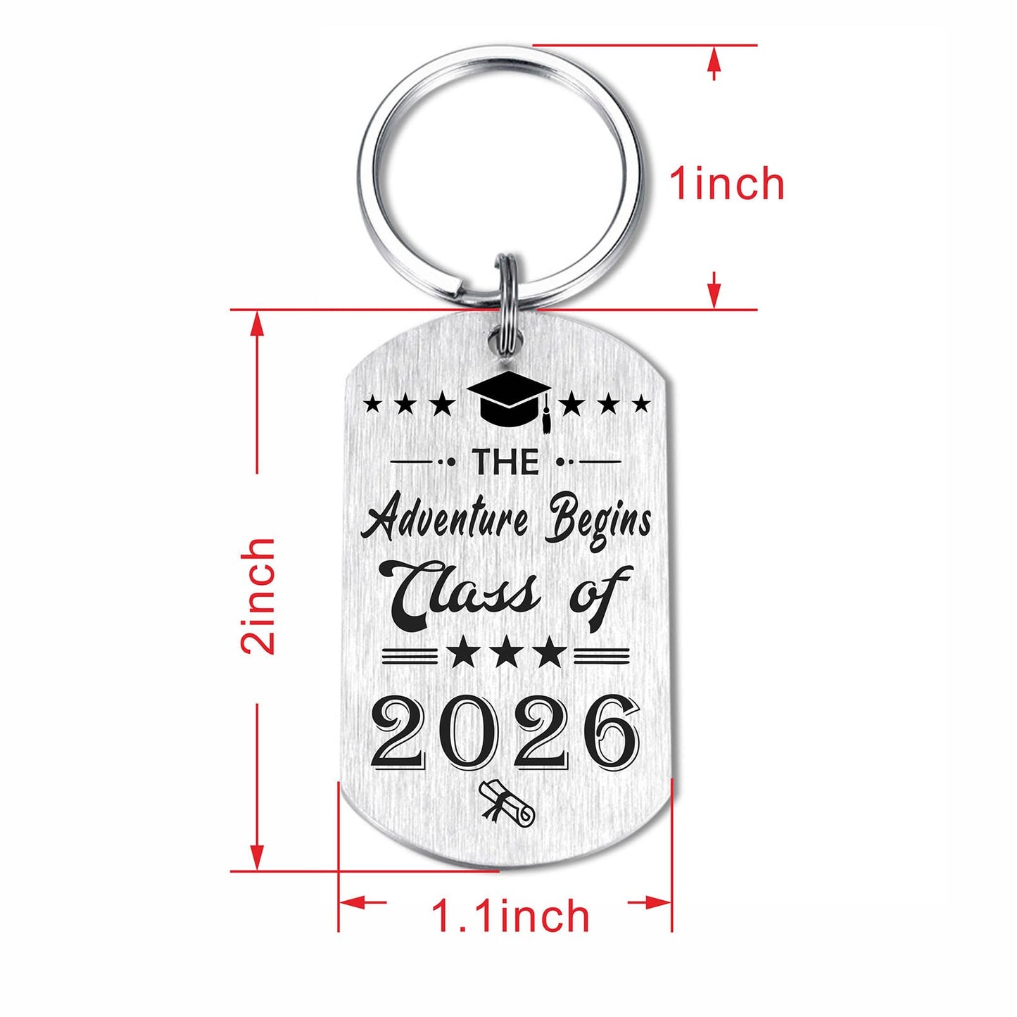 Resdink Graduation Gifts for Class of 2026 - College High School Graduation Keychain for Girls Boys Women Men Him Her Graduate Daughter Son Student
