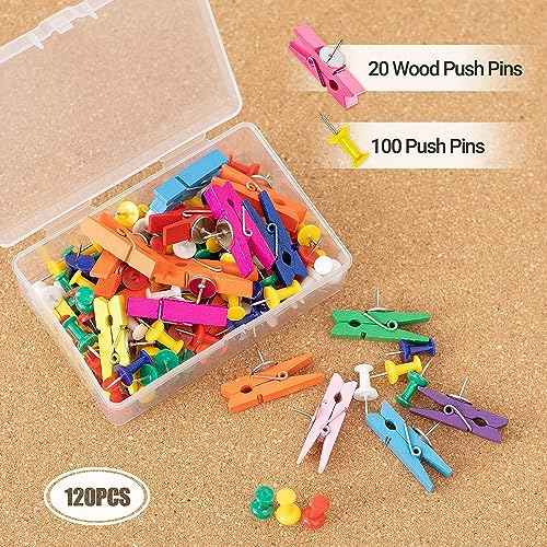 AKTOP Cork Board Bulletin Board 12x12, 1/2" Thick Cork Board Tiles 9 Pack, Small Square Pin Board for Wall, Self Adhesive Corkboards with 120 Push Pin Wood Clips for School, Home & Office