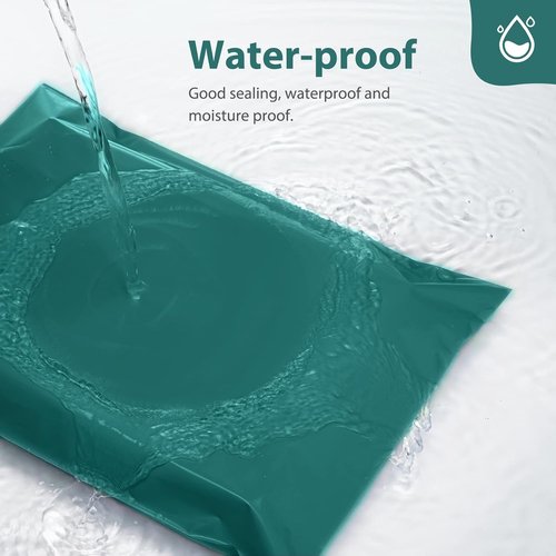 Fuxury Poly Mailers - 10x13 Inch Waterproof Shipping Bags | 100 Pcs Self-Seal Envelopes in Forest Green
