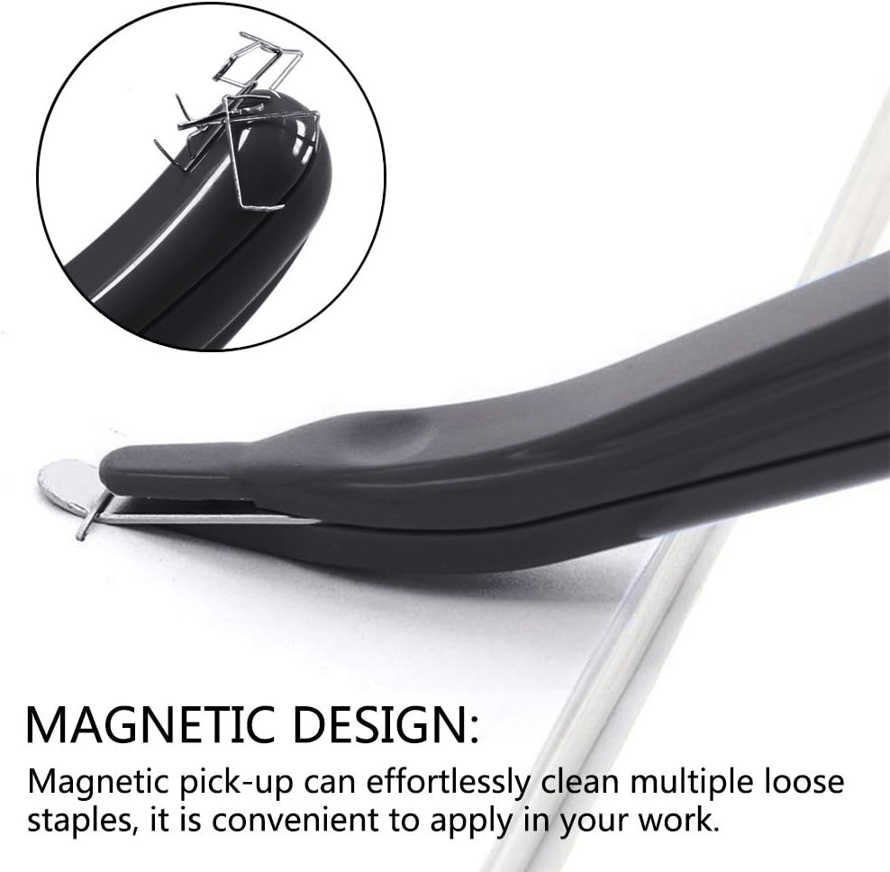 ZZTX Magnetic Staple Remover Tool - 3 PCS Professional Staples Puller for Home, Office & School - Black