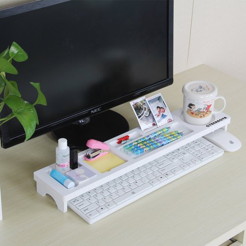 CYBERNOVA Desk Organiser Office Small Objects Storage Keyboard Commodity Shelf