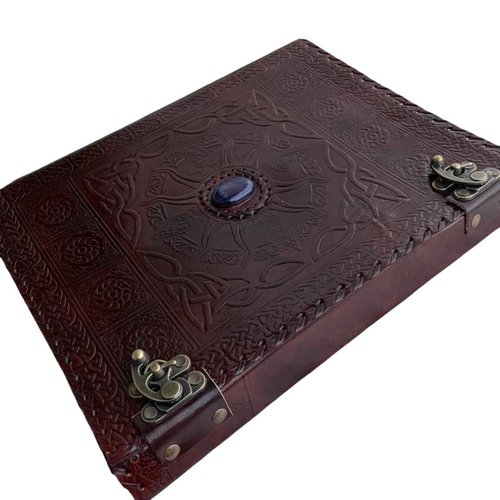 Leather 3 Ring Binder 1 Inch, Three Ring Binders Fits 8.5" x 11" Binders for Photo Album, Home, School and Office Supplies, Leather Portfolio (Brown)